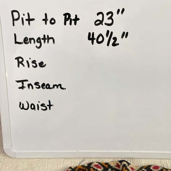 JMD Kaftan Tunic Dress Sequined Metallic Trim Southwestern Print Red Black Tan - Picture 10 of 10